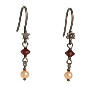 Delicate Star & Flower Beaded Earrings